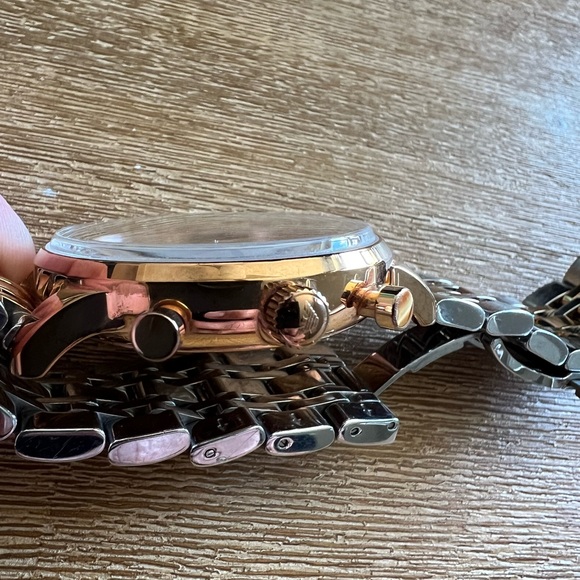 Emporio Armani Chronograph Two-Tone Silver/Rose Gold Watch - Picture 7 of 7